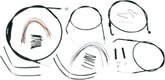 Burly Brand Cable Kit 16" Black Vinyl Stainless Steel Handlebar W/O Abs Apehanger Cable/Line Kits Burly Brand