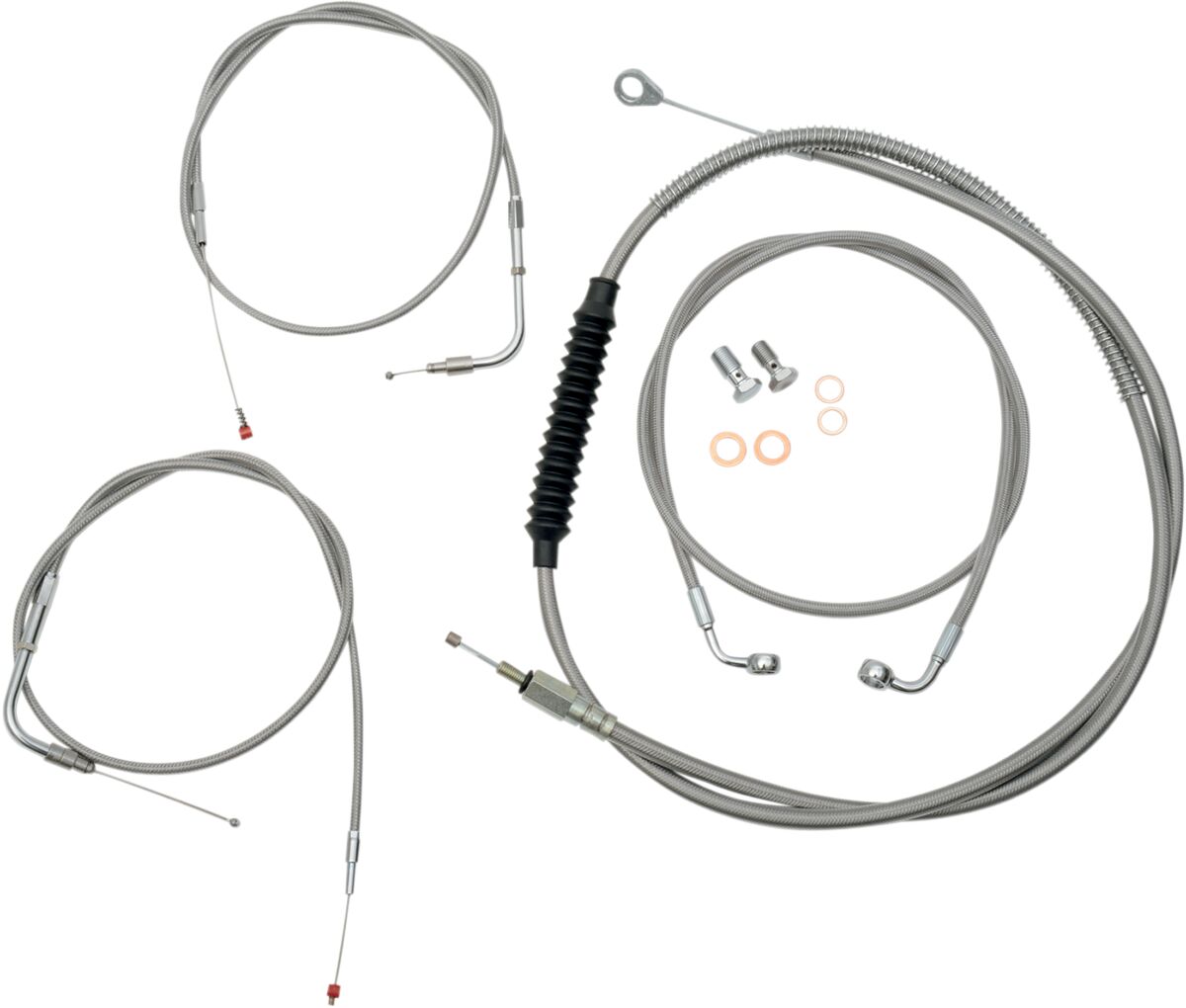 La Choppers Cbl Ln Kt Mini 96 08 Flst Brake & Clutch Lines La Choppers
