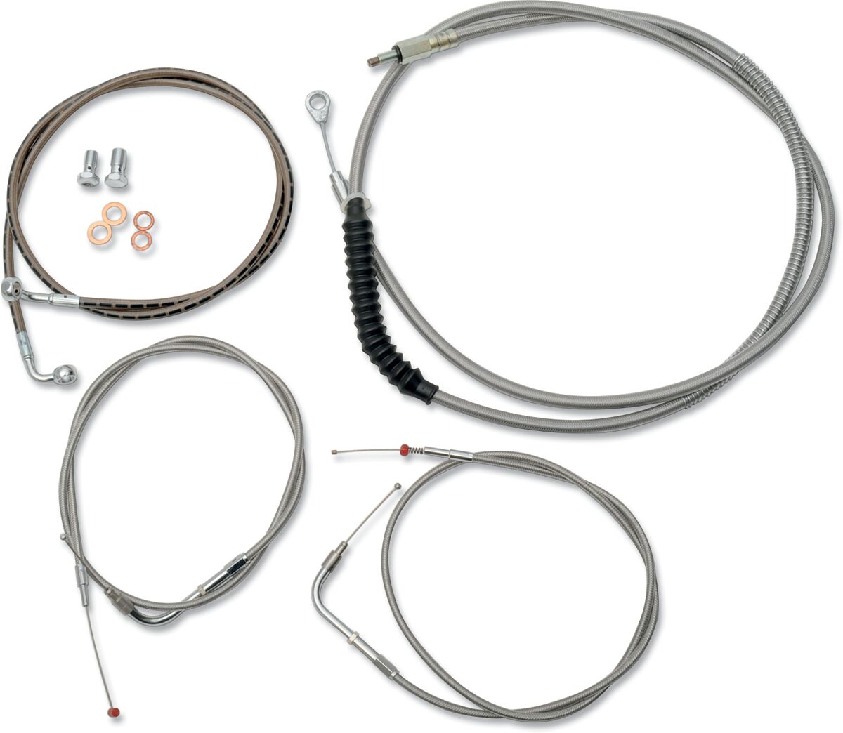 La Choppers Cbl Ln Kt 12 1400 06 Fxst Brake & Clutch Lines La Choppers