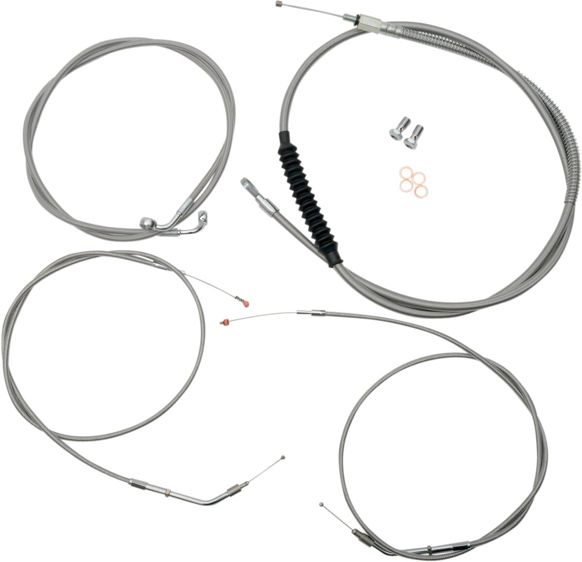La Choppers Cbl Ln Kt Mini 04 06 Xl Brake & Clutch Lines La Choppers