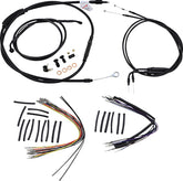 Cable Kit 14" Black Vinyl Stainless Steel Handlebar W/O Abs Burly Brand Default Title