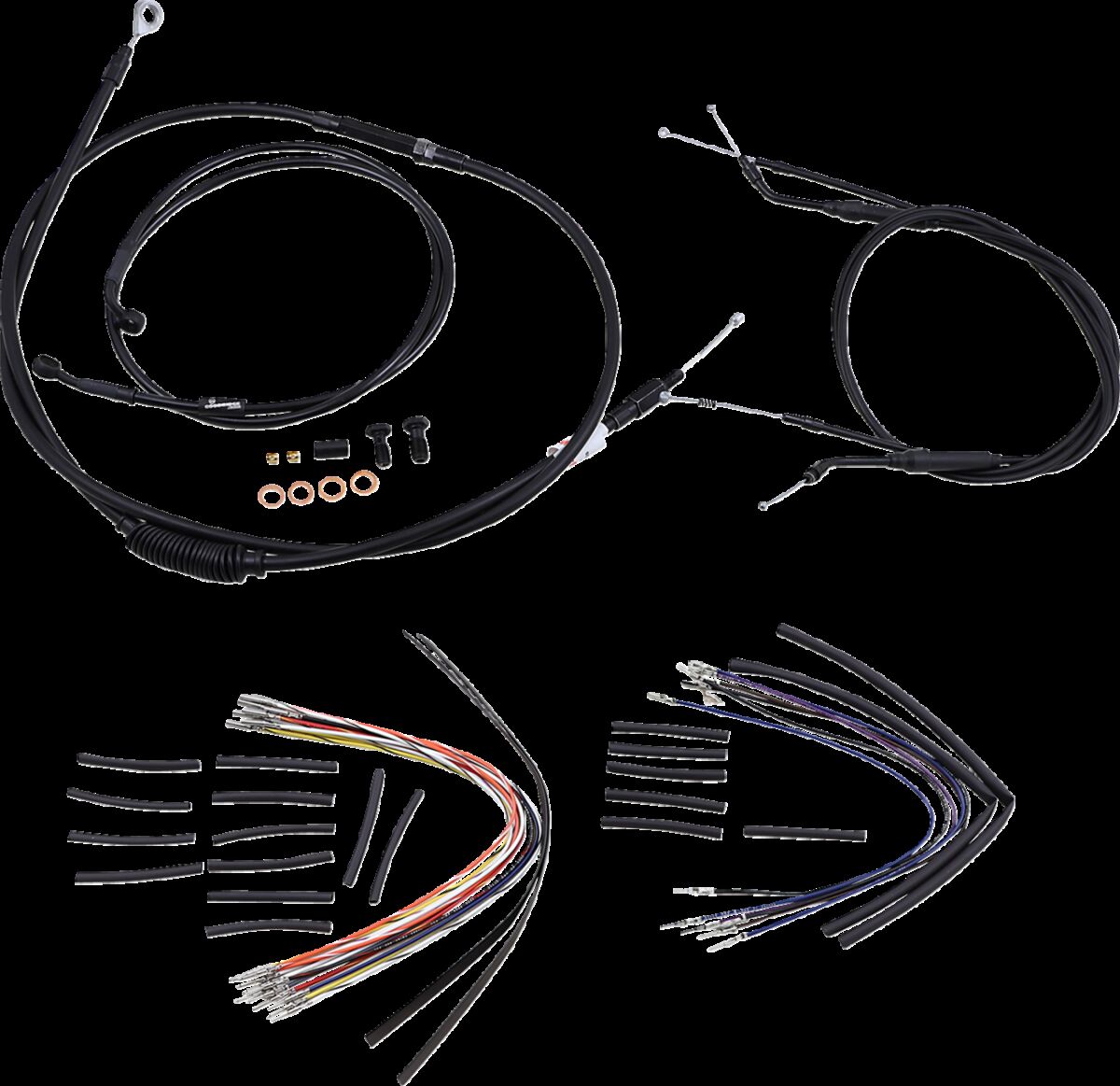 Burly Brand Control Kit98 05 Fxd 14 Apehanger Cable/Line Kits Burly Brand