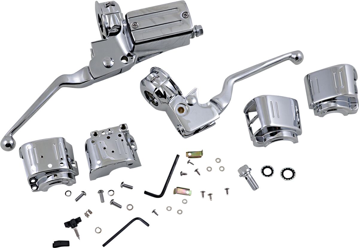 Drag Specialties Handlebar Control Kit W/ 3/4" Brake Master Cylinder Chrome Brake & Clutch Custom Control Drag Specialties