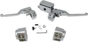 Drag Specialties Handlebar Control Kit W/ 5/8" Brake Master Cylinder Chrome Brake & Clutch Custom Control Drag Specialties