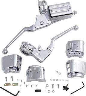 Drag Specialties Handlebar Control Kit W/ 11/16" Brake Master Cylinder Chrome Brake & Clutch Custom Control Drag Specialties