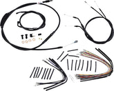 Cable Kit 12" Black Vinyl Stainless Steel Handlebar W/O Abs Burly Brand Default Title