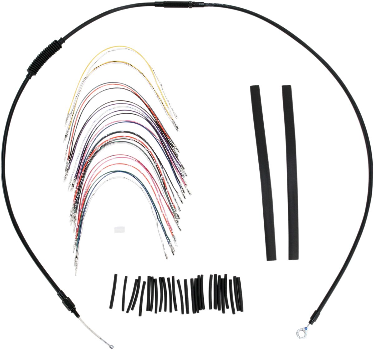 Cable Kit 13" Black Vinyl Stainless Steel Handlebar W/Abs Burly Brand Default Title