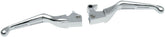 Drag Specialties Lever Set Slotted Wide Blade Chrome Brake & Clutch Custom Control Drag Specialties