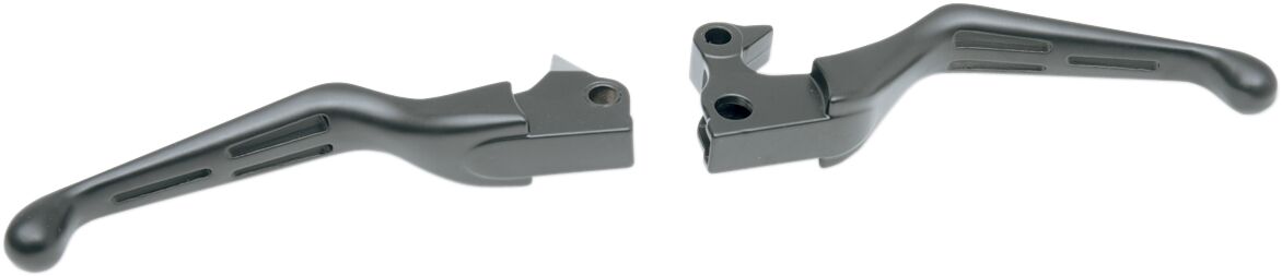 Drag Specialties Lever Set Slotted Wide Blade Black Brake & Clutch Custom Control Drag Specialties