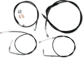 La Choppers 15 17" Ape Cable Kit Black Coated Hd Brake & Clutch Lines La Choppers