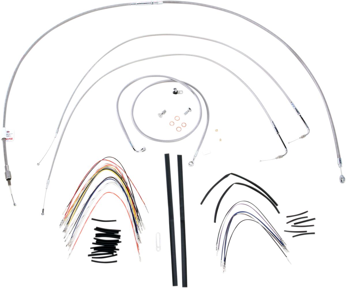 Burly Brand Control Kt Ss 07 Fxst 16 Apehanger Cable/Line Kits Burly Brand