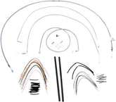 Cable Kit 18" Braided Stainless Steel Handlebar W/O Abs Burly Brand Default Title