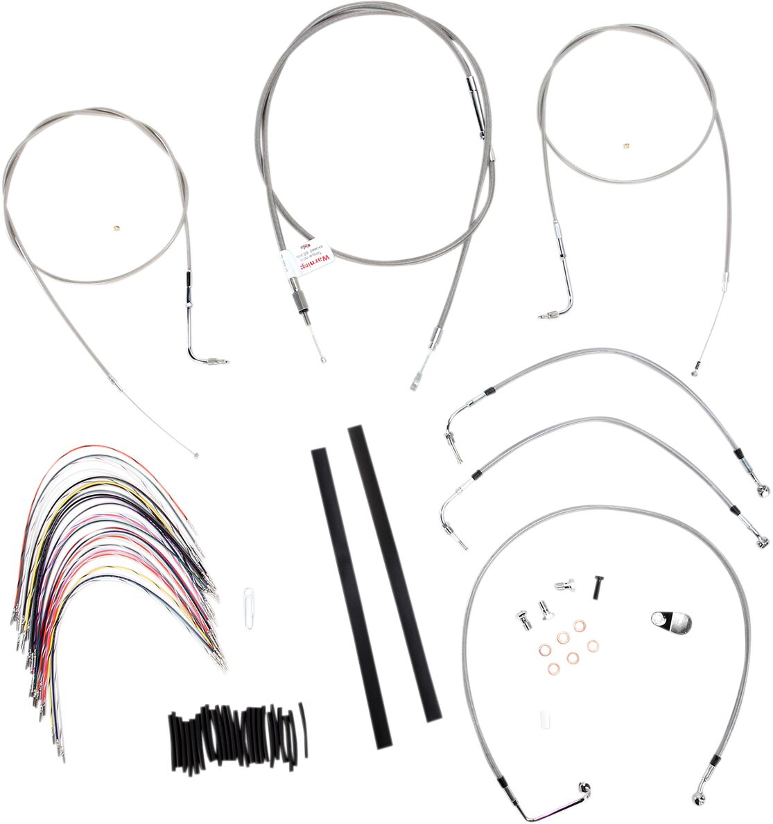 Burly Brand Control Kt Ss 97 Flh 18 Apehanger Cable/Line Kits Burly Brand