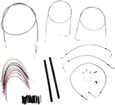Cable Kit 14" Braided Stainless Steel Handlebar W/O Abs Burly Brand Default Title