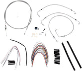 Cable Kit 14" Braided Stainless Steel Handlebar W/O Abs Burly Brand Default Title
