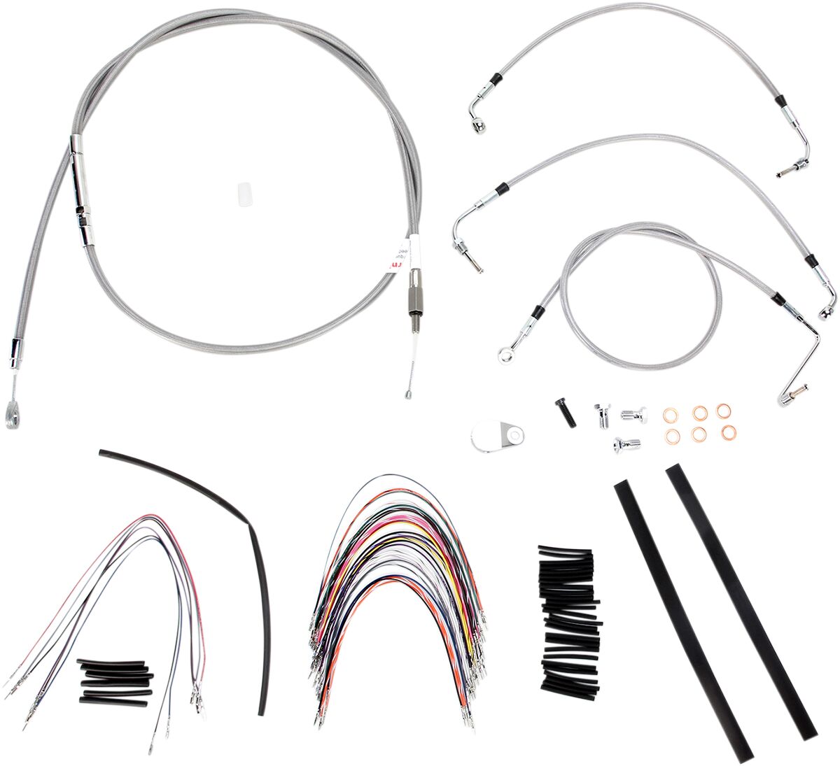 Burly Brand Control Kit Ss 08 Flh 16 Apehanger Cable/Line Kits Burly Brand