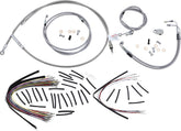 Burly Brand Cable Kit 18" Braided Stainless Steel Handlebar W/Abs Apehanger Cable/Line Kits Burly Brand