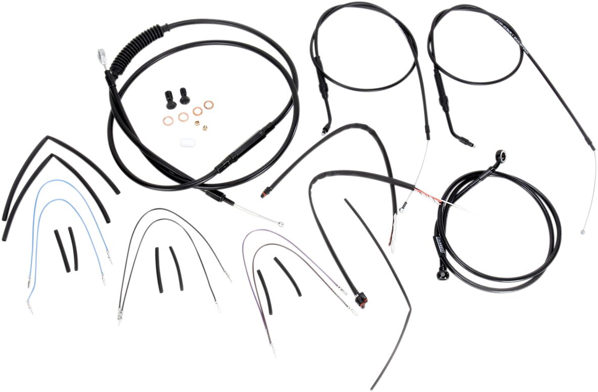 Cable Kit 16" Black Vinyl Stainless Steel Handlebar W/O Abs Burly Brand Default Title