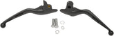 Drag Specialties Matte Black Slotted Wide Blade Lever Set Brake & Clutch Custom Control Drag Specialties