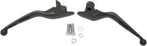 Drag Specialties Matte Black Slotted Wide Blade Lever Set Brake & Clutch Custom Control Drag Specialties