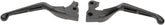 Drag Specialties Matte Black Slotted Wide Blade Lever Set Brake & Clutch Custom Control Drag Specialties