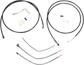 Burly Brand Cable Kit 13" Black Vinyl Stainless Handlebar W/Abs Apehanger Cable/Line Kits Burly Brand