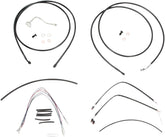 Cable Kit 15" Black Vinyl Stainless Handlebar W/Abs Burly Brand Default Title