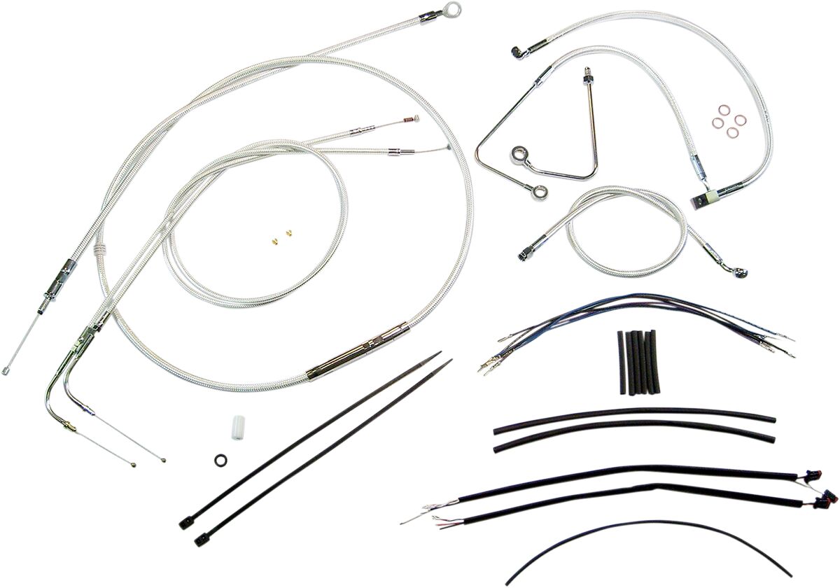 Magnum Shielding Control Cable Kit Softail Sterling Chromite® Ii Nature Brake & Clutch Lines Magnum Shielding