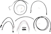 Magnum Shielding Control Cable Kit Touring Chrome Black Brake & Clutch Lines Magnum Shielding
