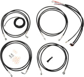 La Choppers Cable And Brake Line Kit Black Vinyl For 12" 14" Ape Hangers Brake & Clutch Lines La Choppers