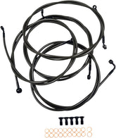 La Choppers Cable And Brake Line Kit Midnight Black For 12" 14" Ape Hangers Brake & Clutch Lines La Choppers