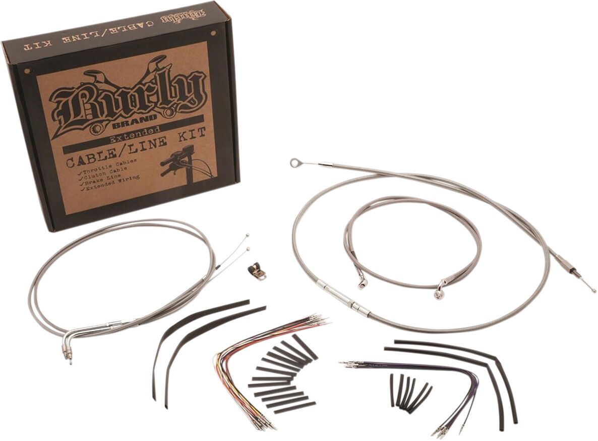 Burly Brand Cable Kit Ss 11 14 Flst Apehanger Cable/Line Kits Burly Brand