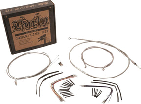 Burly Brand Cable Kit Ss 11 14 Flst Apehanger Cable/Line Kits Burly Brand