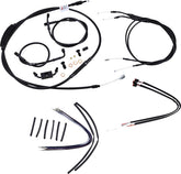 Burly Brand Cable Kit 16" Black Vinyl Stainless Steel Handlebar W/Abs Apehanger Cable/Line Kits Burly Brand