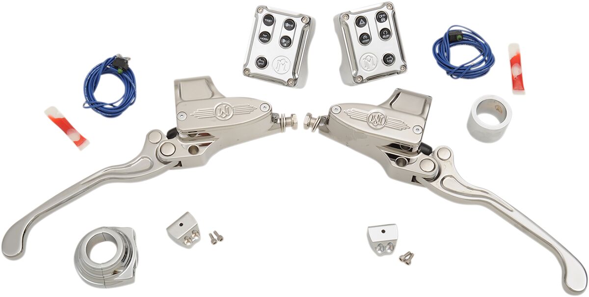 Handlebar Hydraulic Control Kits, Chrome - Sportster & Dyna & Softail Handlebars & Controls Kit Performance Machine (Pm) Default Title