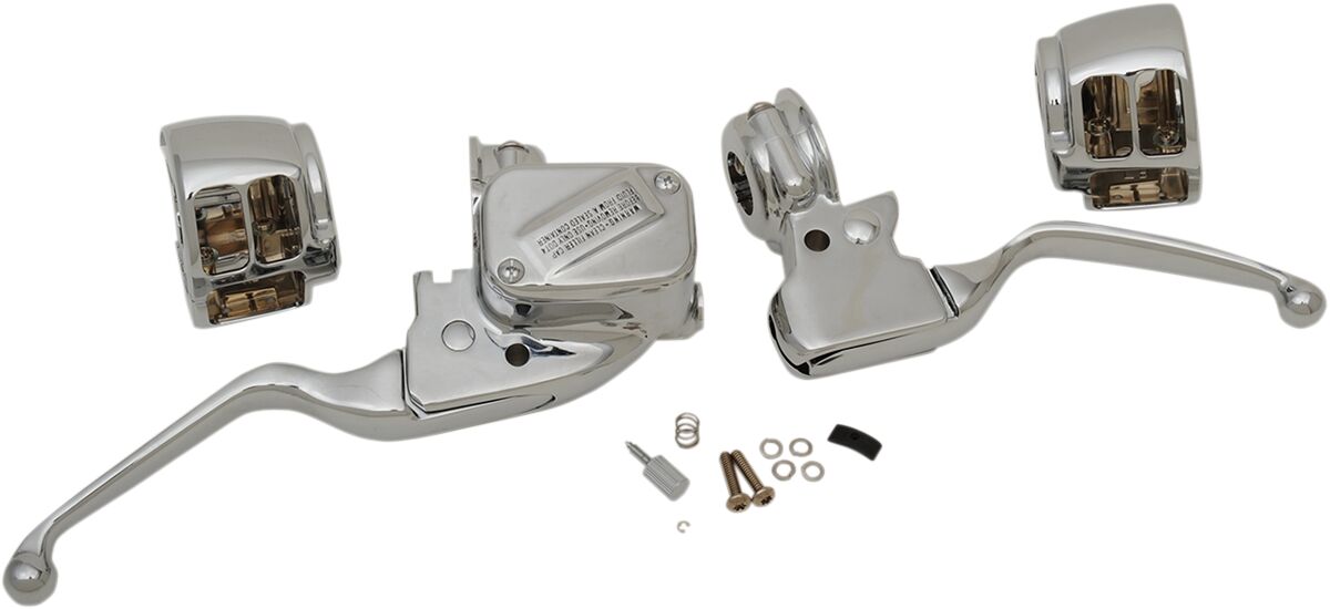 Drag Specialties Handlebar Control Kit (Chrome) Brake & Clutch Custom Control Drag Specialties