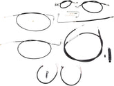 La Choppers Handlebar Cable/Brake & Clutch Line/Wire Kits And Components / Stainless Steel|Vinyl / Black Brake & Clutch Lines La Choppers