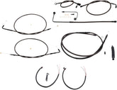La Choppers Handlebar Cable/Brake & Clutch Line/Wire Kits And Components / Stainless Steel / Black Brake & Clutch Lines La Choppers