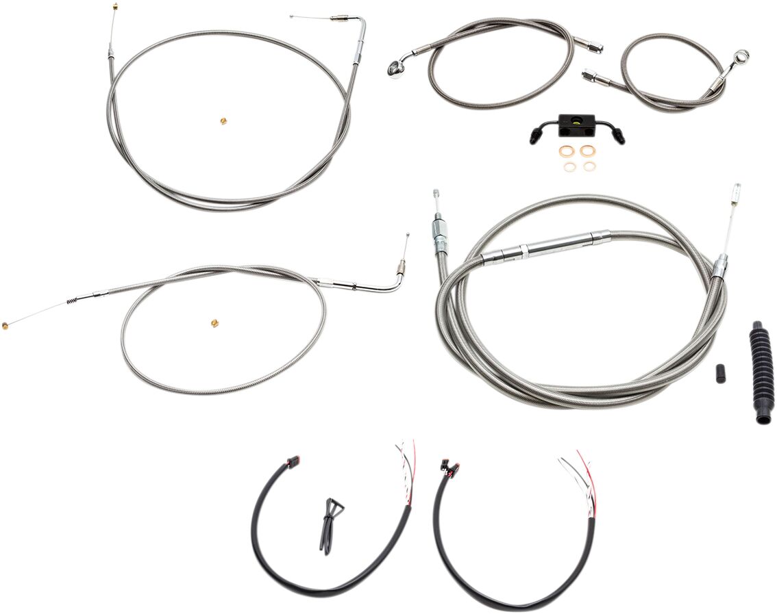 La Choppers Cable Kt C Ss12 14 Fxdabs Brake & Clutch Lines La Choppers