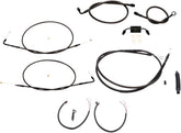 La Choppers Handlebar Cable/Brake & Clutch Line/Wire Kits And Components / Stainless Steel / Black Brake & Clutch Lines La Choppers