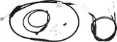 Burly Brand Cable Kit 10" Black Vinyl Stainless T Bar W/O Abs Brake & Clutch Lines Burly Brand