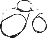 Burly Brand Cable Kit 10" Black Vinyl Stainless T Bar W/O Abs Apehanger Cable/Line Kits Burly Brand