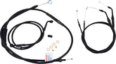 Burly Brand Cable Kit 12" Black Vinyl Stainless T Bar W/O Abs Apehanger Cable/Line Kits Burly Brand