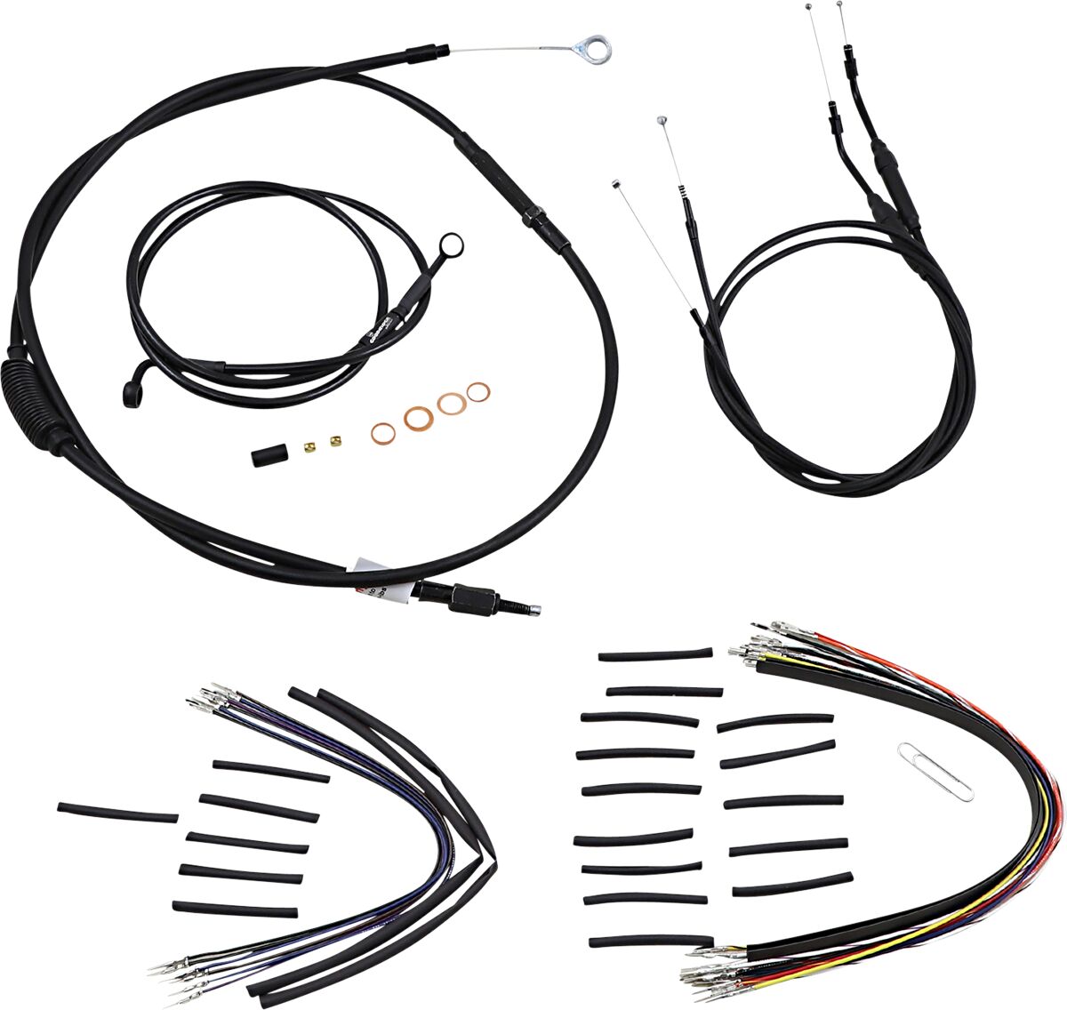 Cable Kit T Bar 10" Non Abs Black Burly Brand Default Title