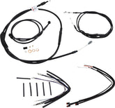 Burly Brand Cable Kit T Bar 12" Non Abs Black Apehanger Cable/Line Kits Burly Brand
