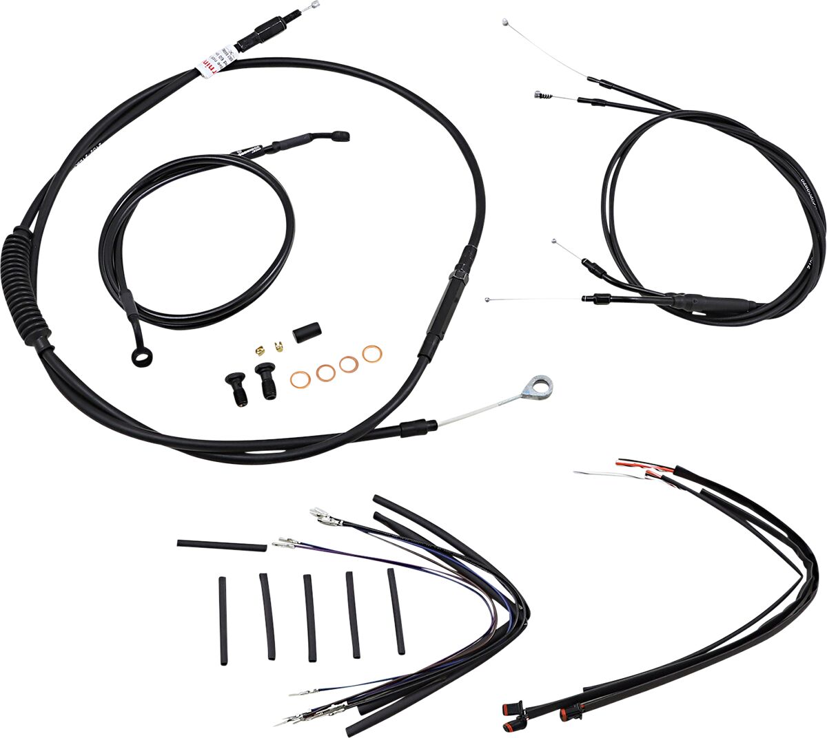 Burly Brand Control Kt 14 T 12 17 Fxd Apehanger Cable/Line Kits Burly Brand