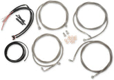 La Choppers Handlebar Cable/Brake & Clutch Line/Wire Kits And Components / Stainless Steel / Natural Brake & Clutch Lines La Choppers