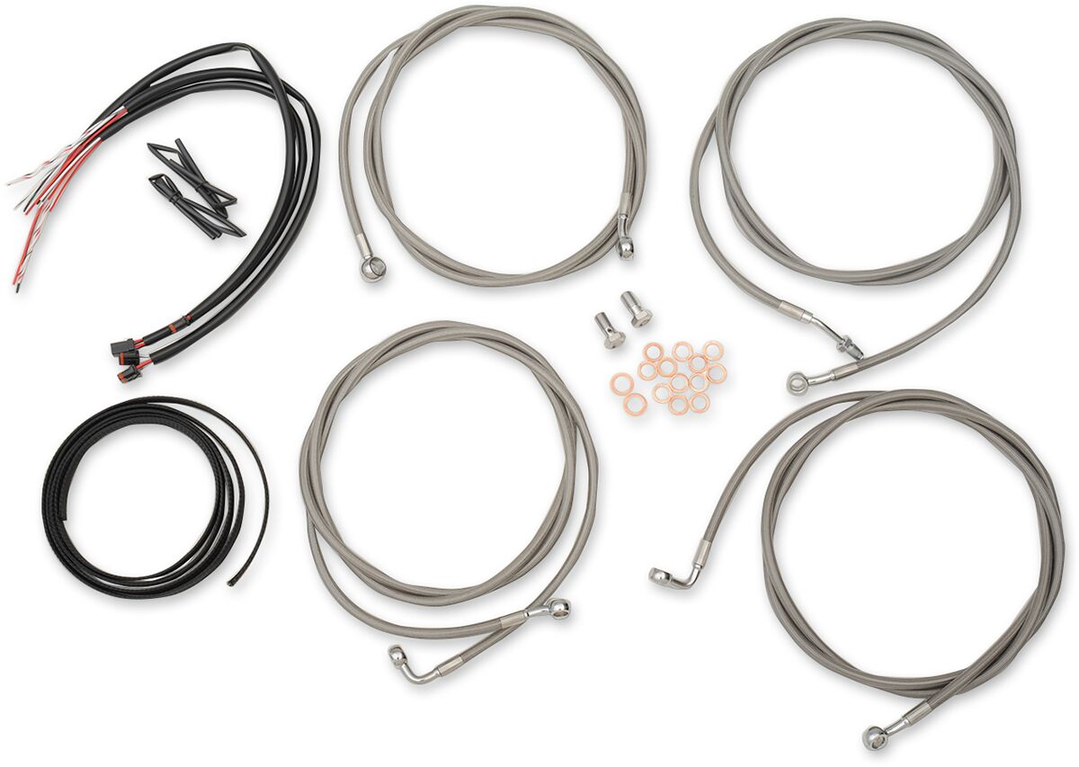 La Choppers Cable Kit C18 20 Fl17 19 Brake & Clutch Lines La Choppers