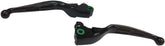Drag Specialties Slotted Wide Blade Lever Sets Matte Black Brake & Clutch Custom Control Drag Specialties
