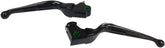 Drag Specialties Slotted Wide Blade Lever Sets Matte Black Brake & Clutch Custom Control Drag Specialties